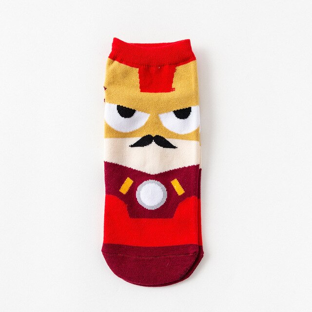 Marvel Comics Hero General Socks cartoon Iron Man Captain America Knee-High Warm Stitching pattern Antiskid Casual Sock - Great Value Novelty 