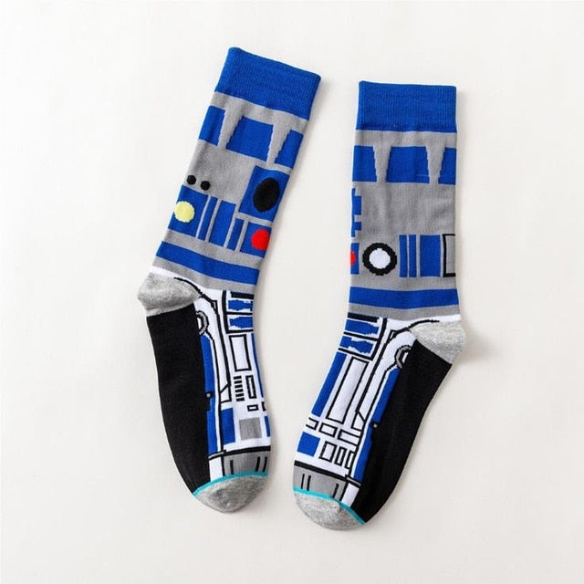 Star Wars Movie Stockings Master Yoda R2-D2 Cosplay Socks Wookiee Jedi Knight Novelty Men Women Sock Spring Autumn Winter Socks - Great Value Novelty 