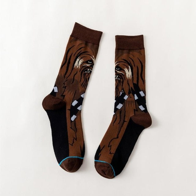 Star Wars Movie Stockings Master Yoda R2-D2 Cosplay Socks Wookiee Jedi Knight Novelty Men Women Sock Spring Autumn Winter Socks - Great Value Novelty 