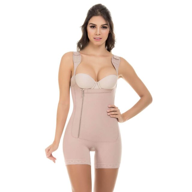 6XL Plus Size Hot Latex Women's Body Shaper Post Liposuction Girdle Clip and Zip Bodysuit Vest Waist Shaper Shapewear - Great Value Novelty 