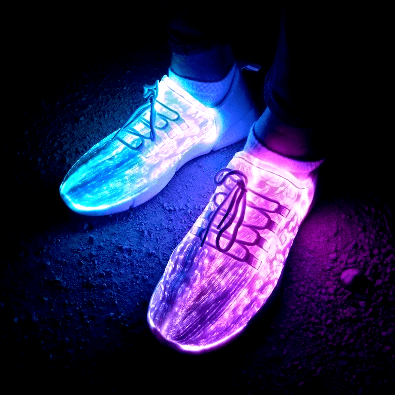 Galaxy® - Space Age LED Fiber Optic Fully Rechargeable Shoes DS1 - Great Value Novelty 