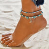 Vintage Silver Anklets For Women Bell Bohemian Ankle Bracelet Cheville Barefoot Sandals Pulseras Tobilleras Mujer Foot Jewelry