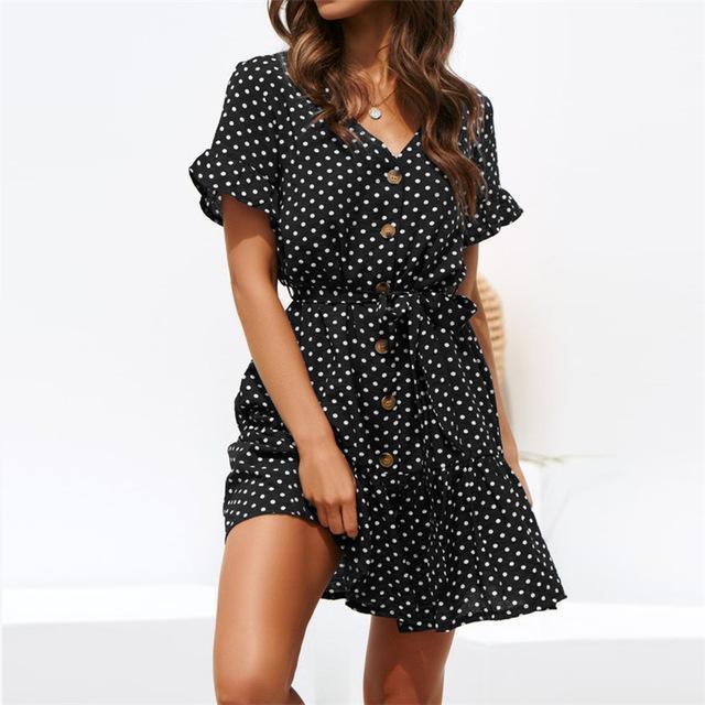 2019 Summer Women Dresses Polka Dot - Great Value Novelty 