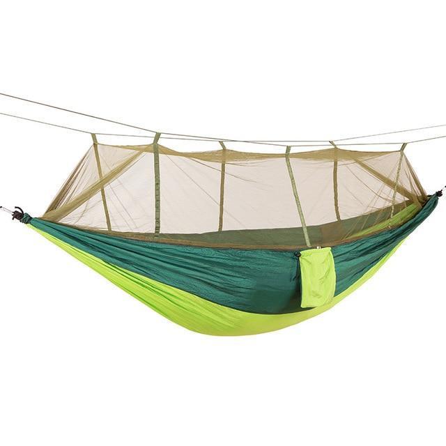 Portable Outdoor Camping Hammock with Mosquito Net High Strength Parachute Fabric - Great Value Novelty 